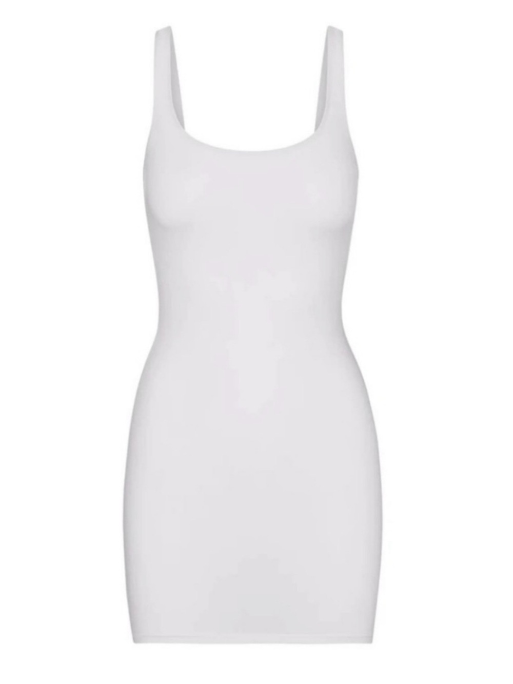 NWT SKIMS Swim Tank Dress Cover Up Marble 2X Scoop Neck Stretch Mini